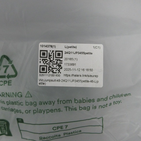 Halara Jumpsuit Womens L Petite Black Boucle Square Neck Pockets Sleeveless NWT - Picture 14 of 16